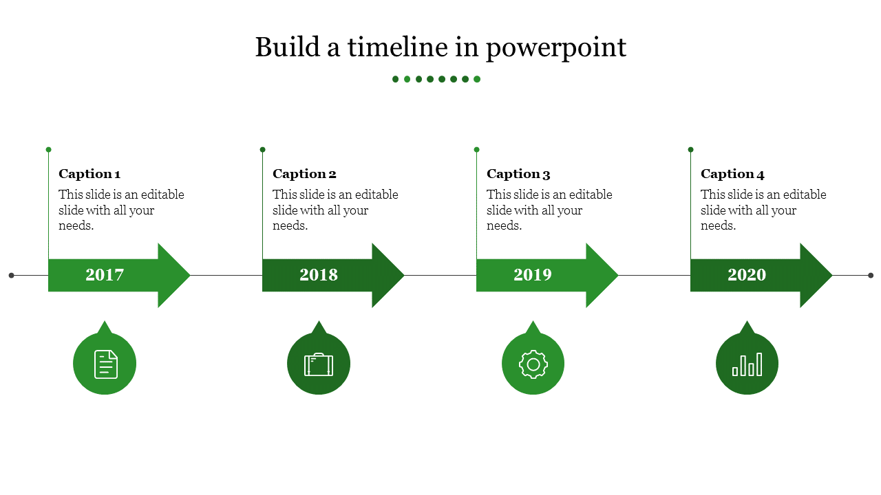 Free - Creative Best Timeline PPT Template With Four Nodes